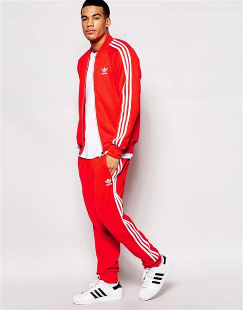 red white adidas tracksuit boys